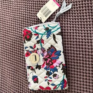 Vera Bradley Floral Quilted Wallet in Blue and Pink